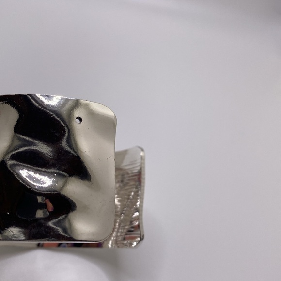 Turquoise Hammered Bangle Boho Festival Western Concho Silver Cuff Bracelet - Picture 10 of 11